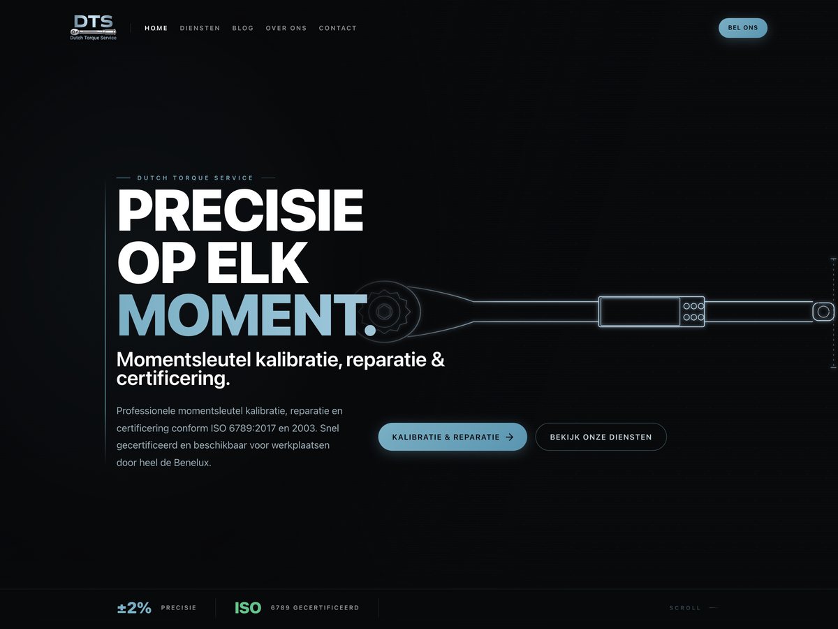 Screenshot of the Dutch Torque Service project